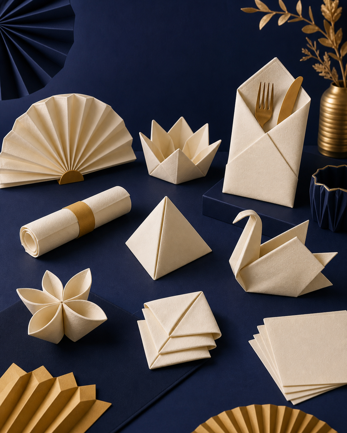 Pliage de serviette en papier : 12 pliages de table faciles